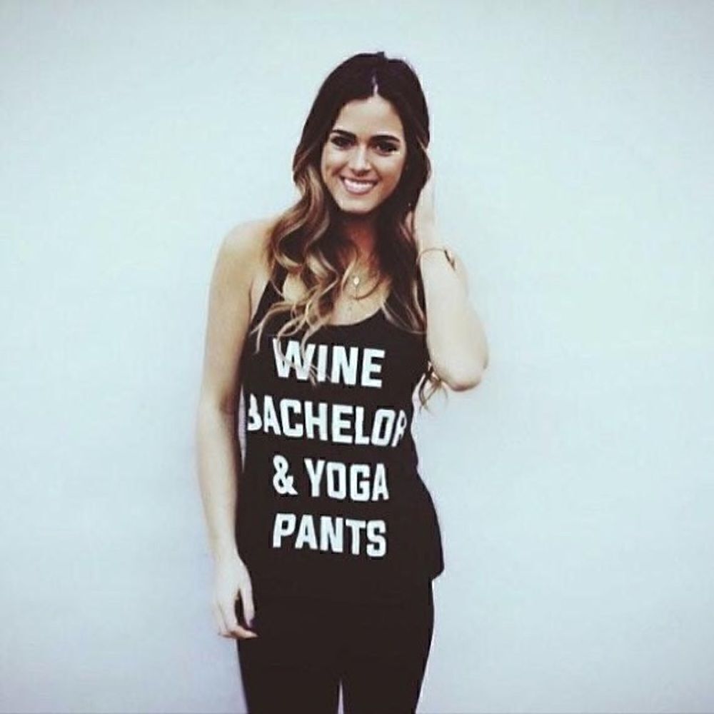 Wine Bachelor Yoga Pants Tank Top